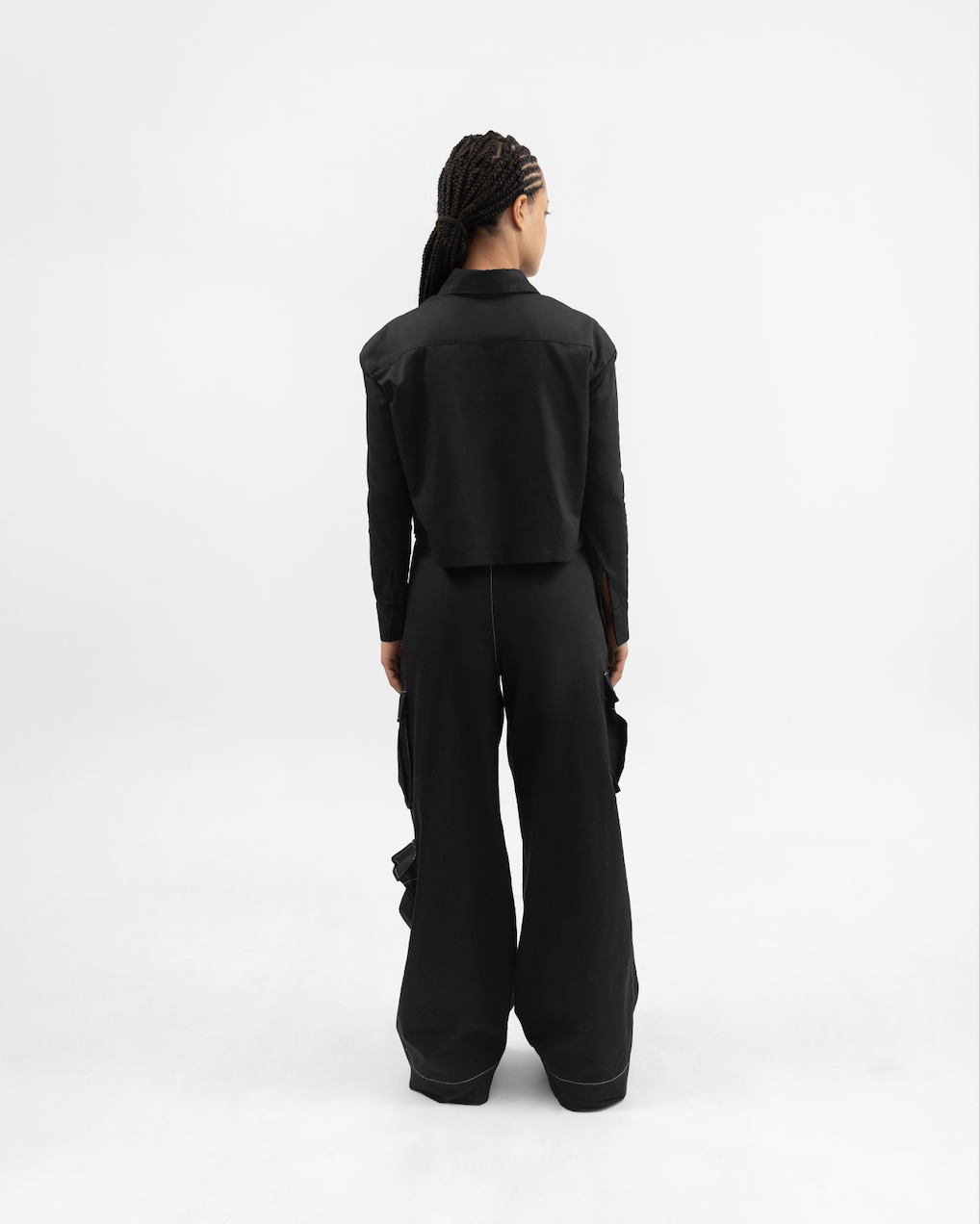 Black Overzised Cargo Pants