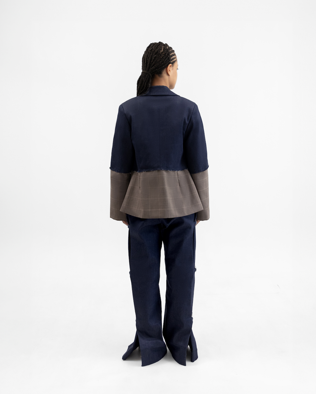 Denim-wool overzised Blazer