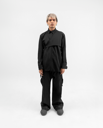 Black Overzised Cargo Pants