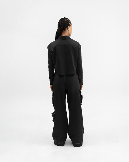 Black Overzised Cargo Pants