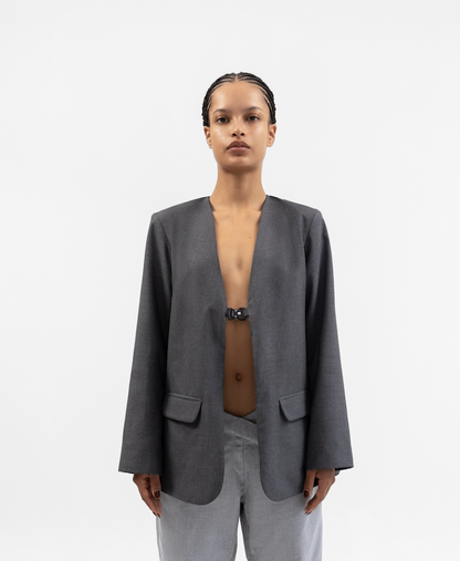 No Lappel Blazer